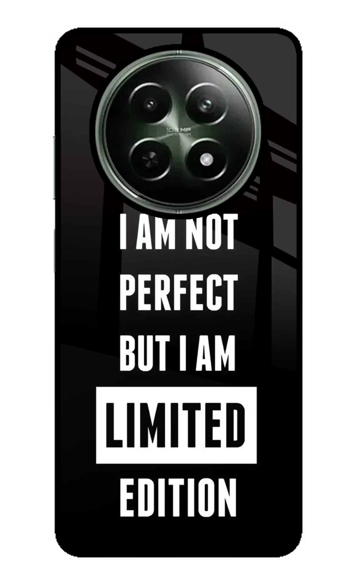 I Am Not Perfect But I Am Limited Edition Realme 12 5G Glass Case Back Cover by Casekaro
