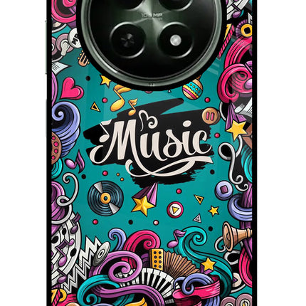Music Graffiti Realme 12 5G Glass Case