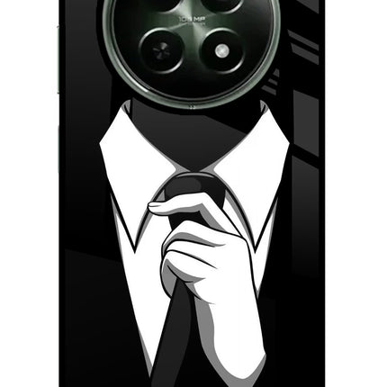 Black Tie Realme 12 5G Glass Case