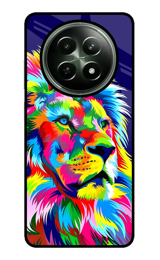 Vector Art Lion Realme 12 5G Glass Case