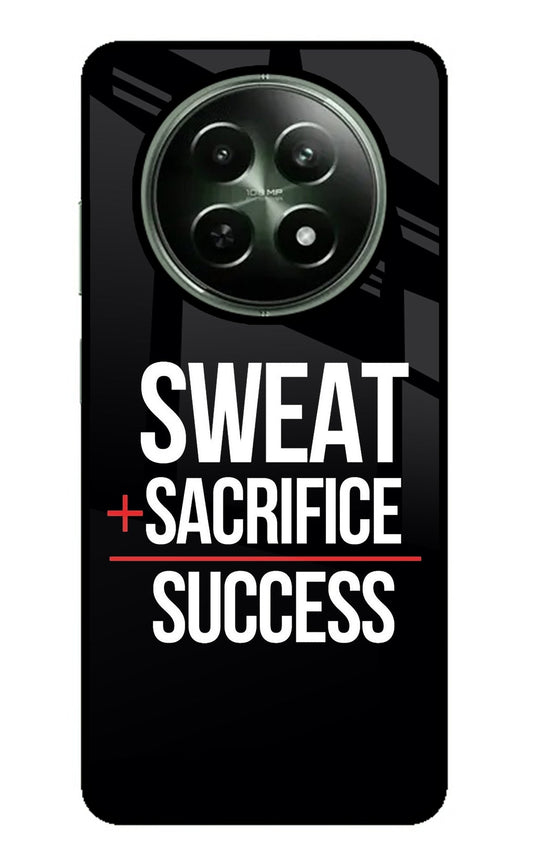 Sweat Sacrifice Success Realme 12 5G Glass Case