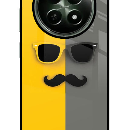 Sunglasses with Mustache Realme 12 5G Glass Case