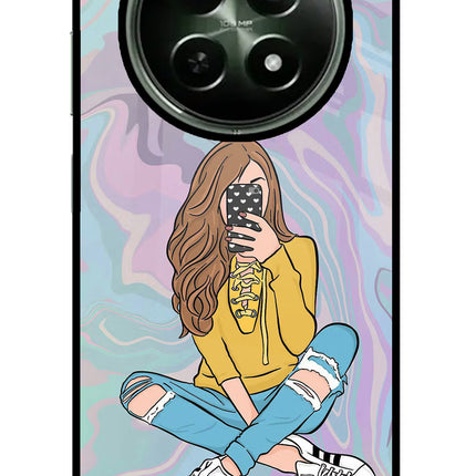 Selfie Girl Realme 12 5G Glass Case