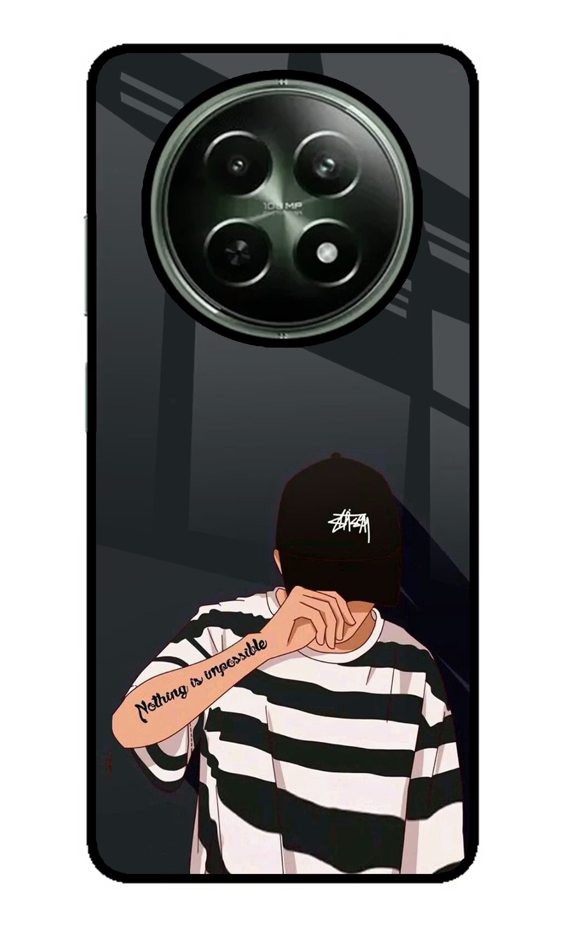 Aesthetic Boy Realme 12 5G Glass Case Back Cover by Casekaro