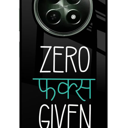Zero Fucks Given Realme 12 5G Glass Case