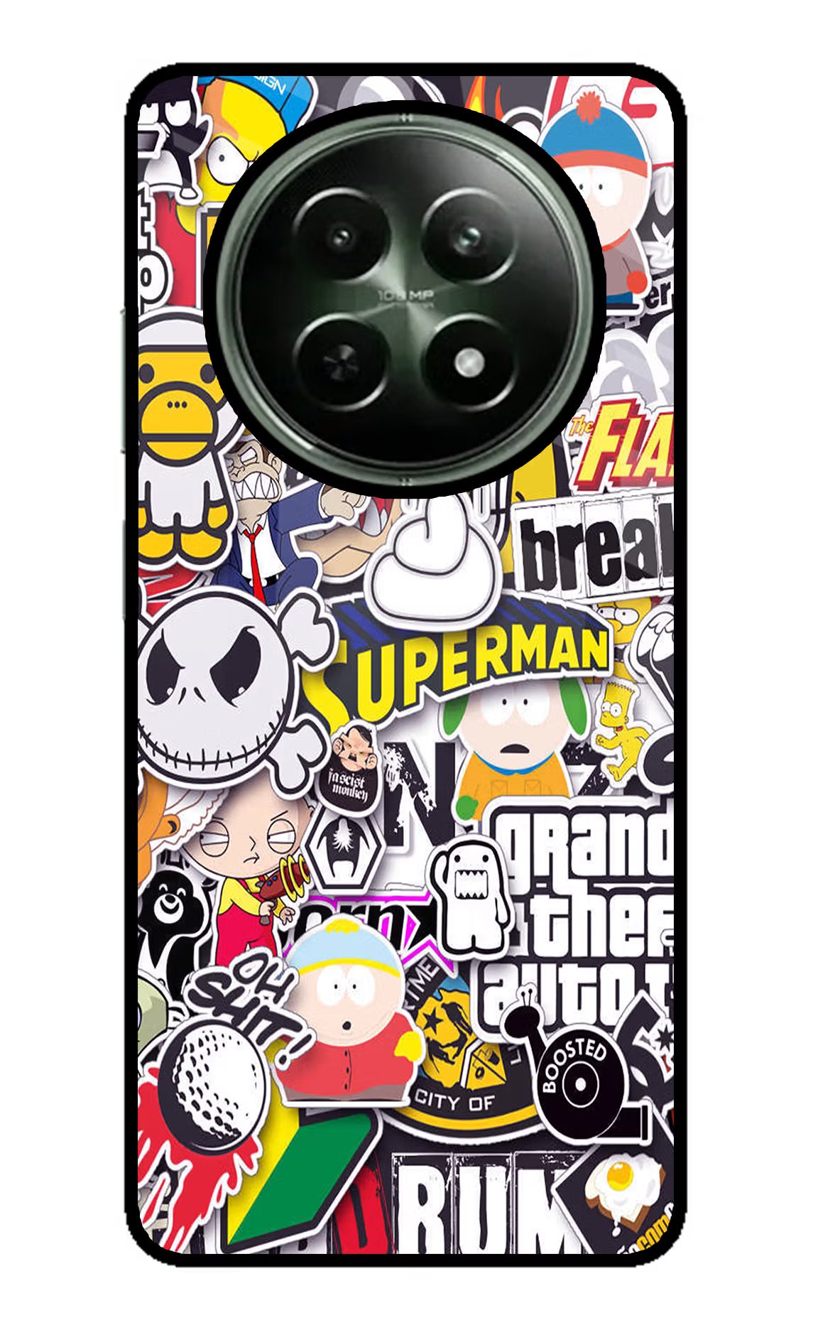 Sticker Bomb Realme 12 5G Glass Case