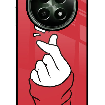 Korean Love Sign Realme 12 5G Glass Case