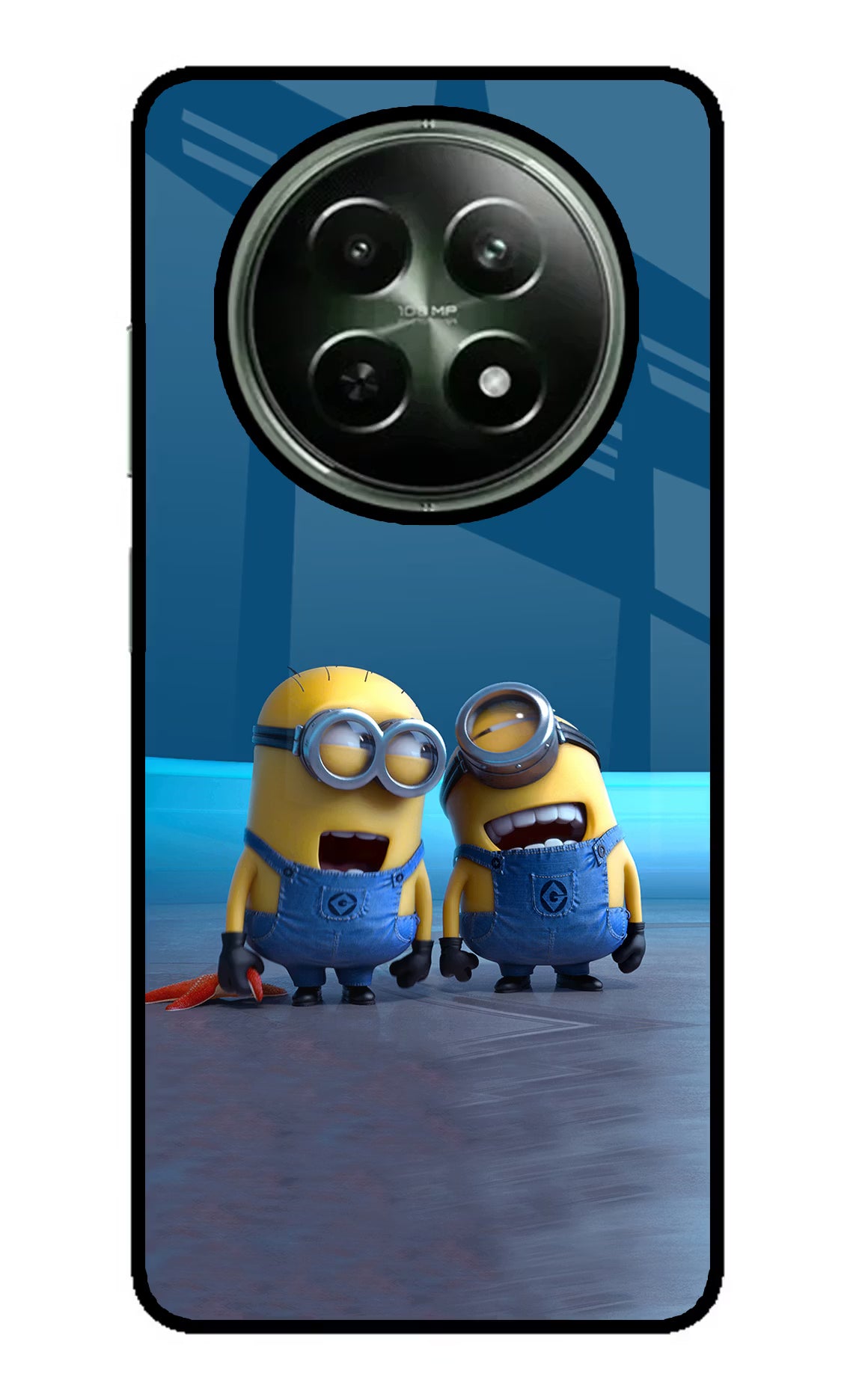 Minion Laughing Realme 12 5G Glass Case Back Cover by Casekaro