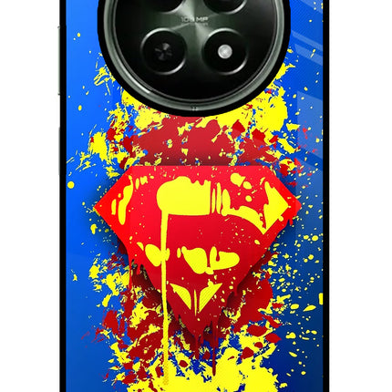 Superman logo Realme 12 5G Glass Case