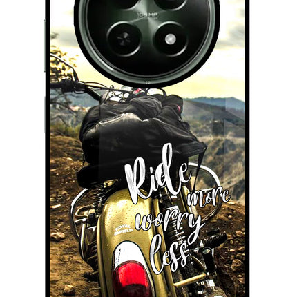 Ride More Worry Less Realme 12 5G Glass Case