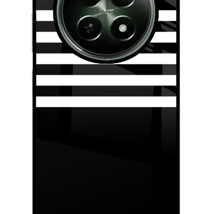 Black and White Print Realme 12 5G Glass Case