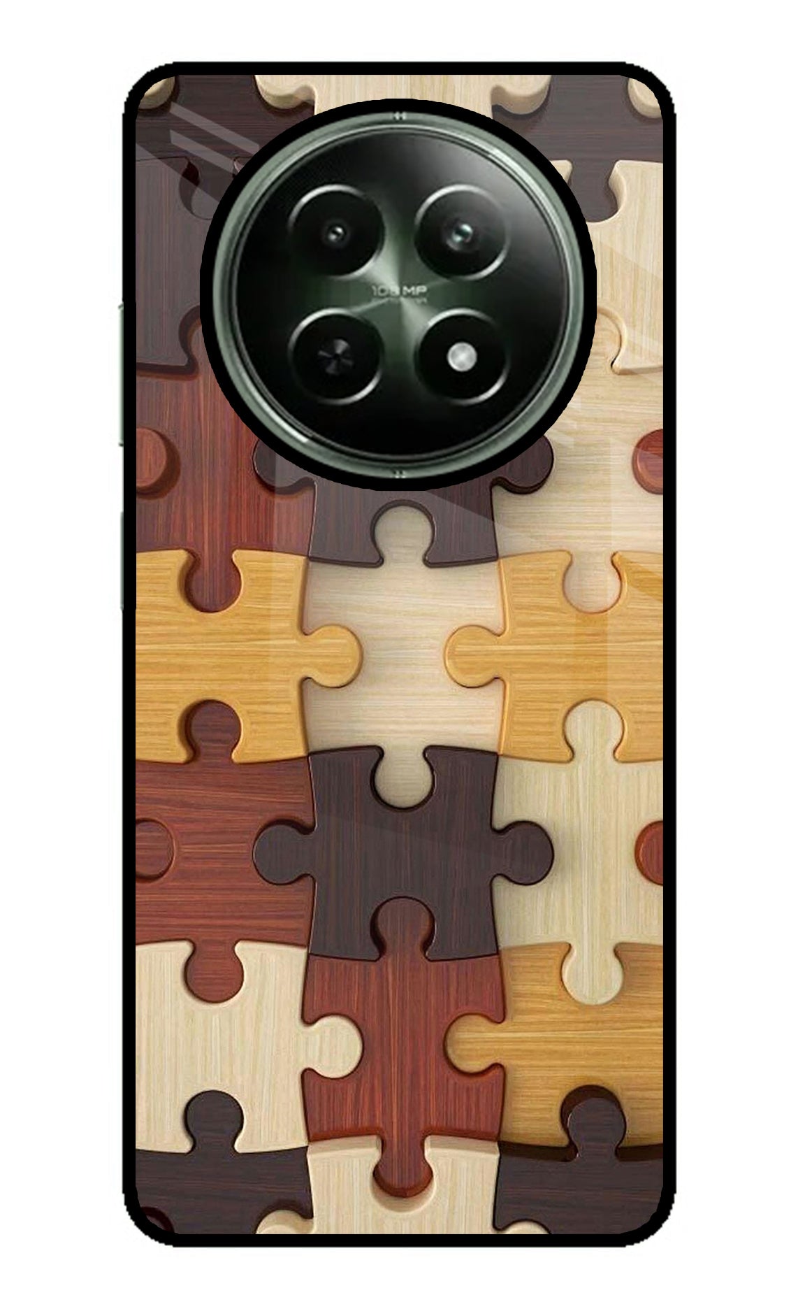 Wooden Puzzle Realme 12 5G Back Cover