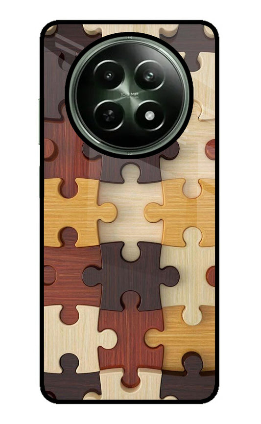 Wooden Puzzle Realme 12 5G Glass Case