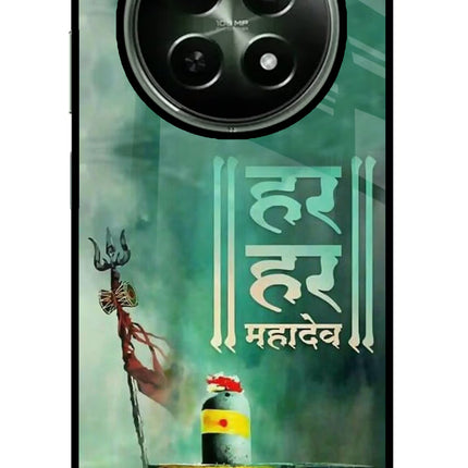 Har Har Mahadev Shivling Realme 12 5G Glass Case