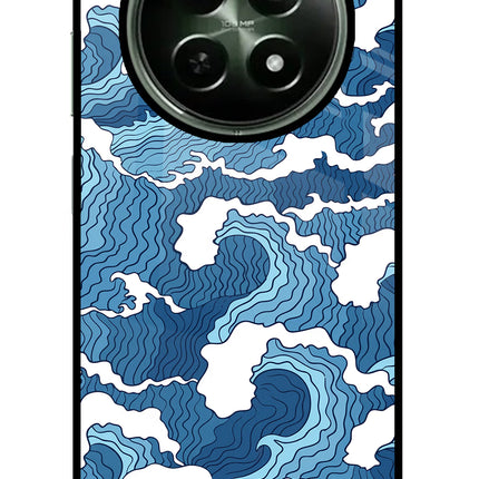 Blue Waves Realme 12 5G Glass Case