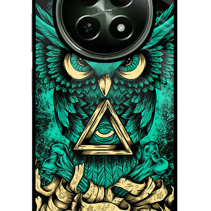 Green Owl Realme 12 5G Glass Case