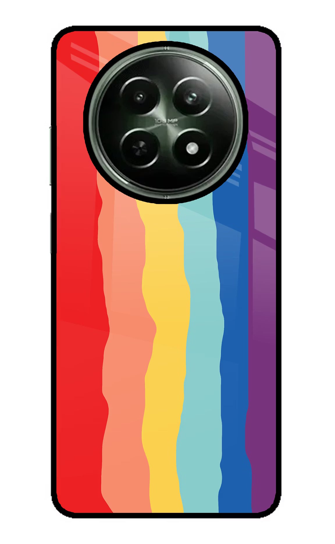 Rainbow Realme 12 5G Glass Case Back Cover by Casekaro