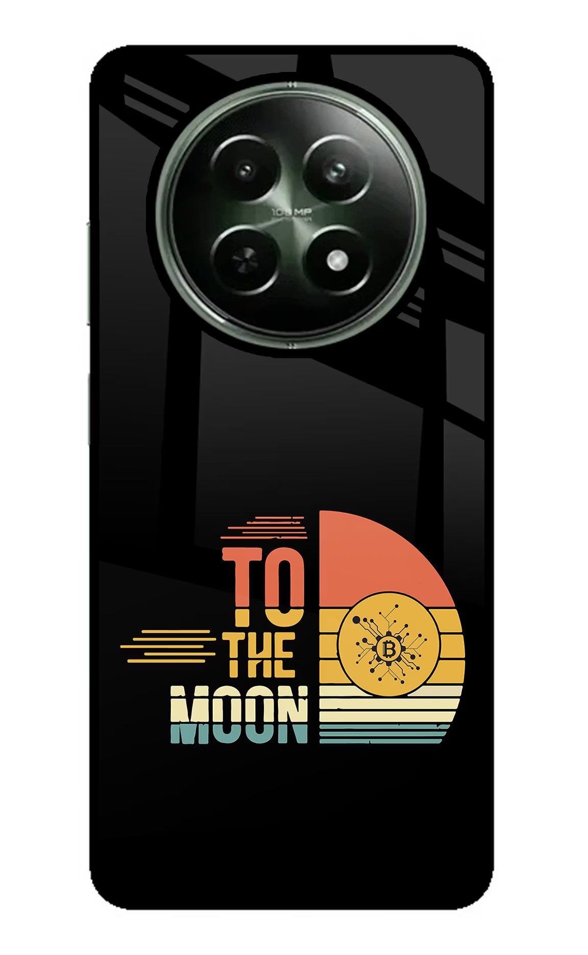 To the Moon Realme 12 5G Glass Case Back Cover by Casekaro