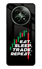 Eat Sleep Trade Repeat Realme 12 5G Glass Case