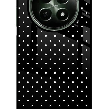 White Dots Realme 12 5G Glass Case
