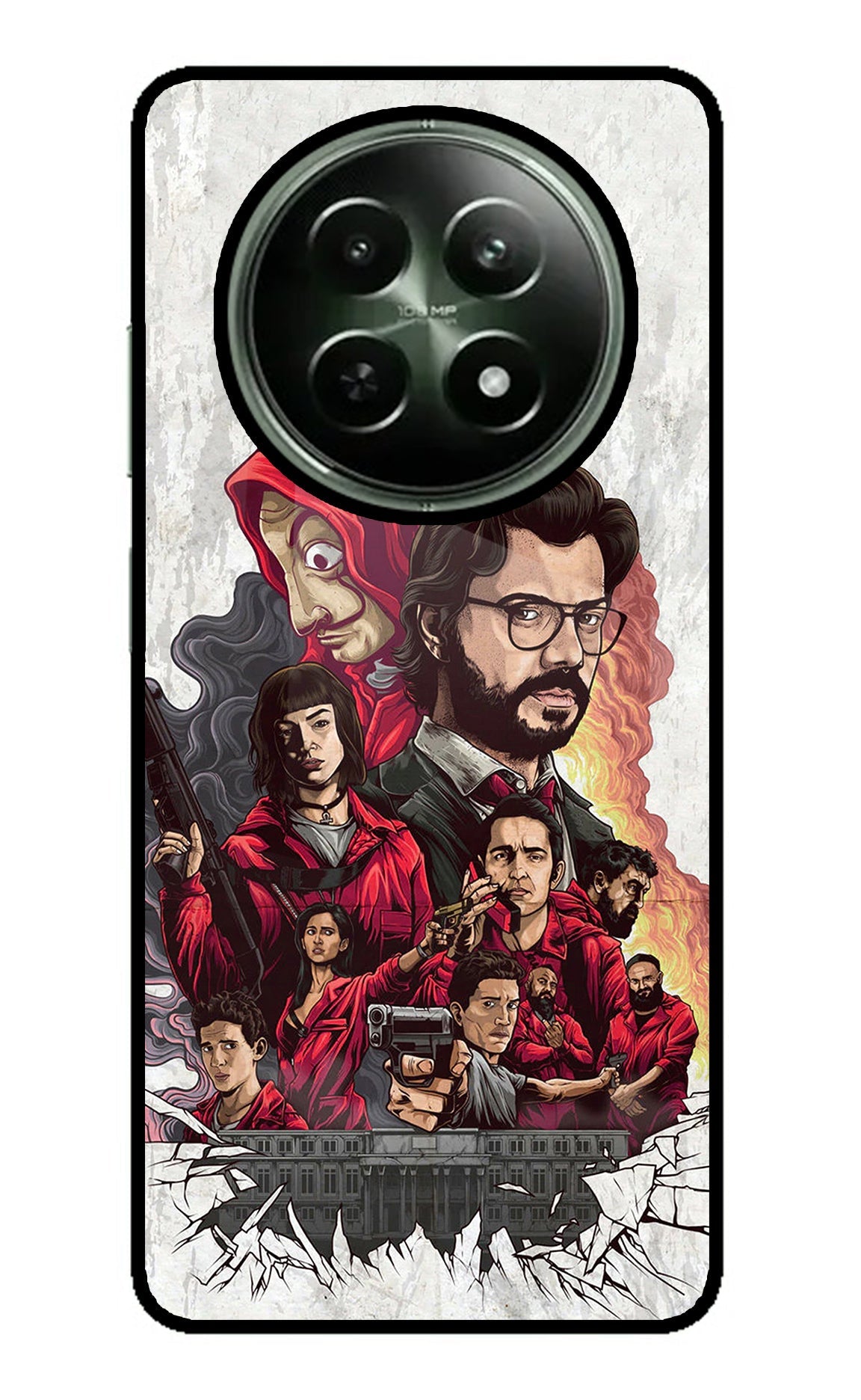 Money Heist Artwork Realme 12 5G Glass Case