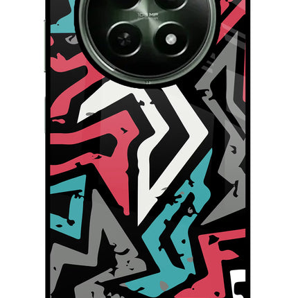 Geometric Graffiti Realme 12 5G Glass Case