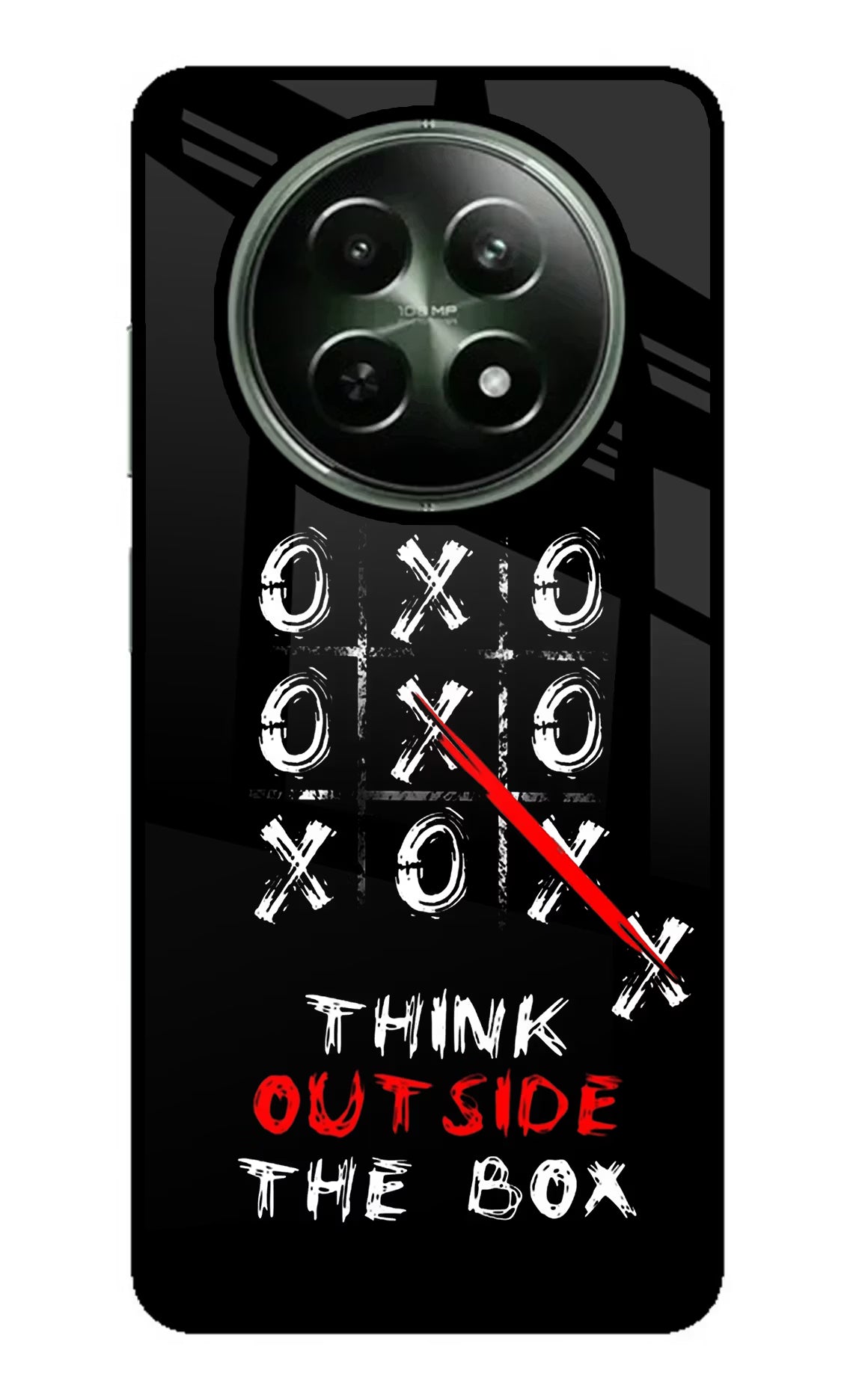 Think out of the BOX Realme 12 5G Glass Case Back Cover by Casekaro