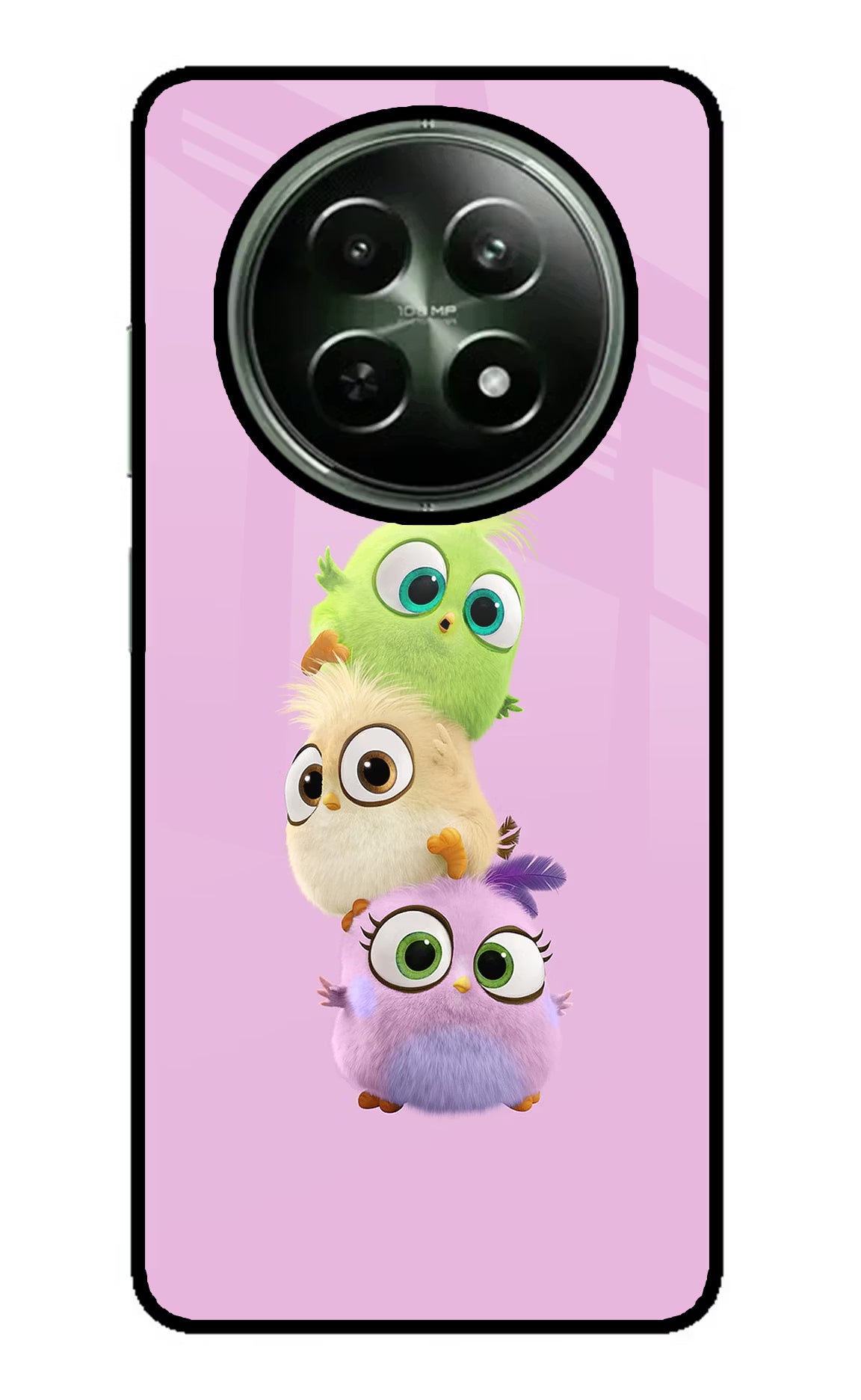 Cute Little Birds Realme 12 5G Glass Case Back Cover by Casekaro