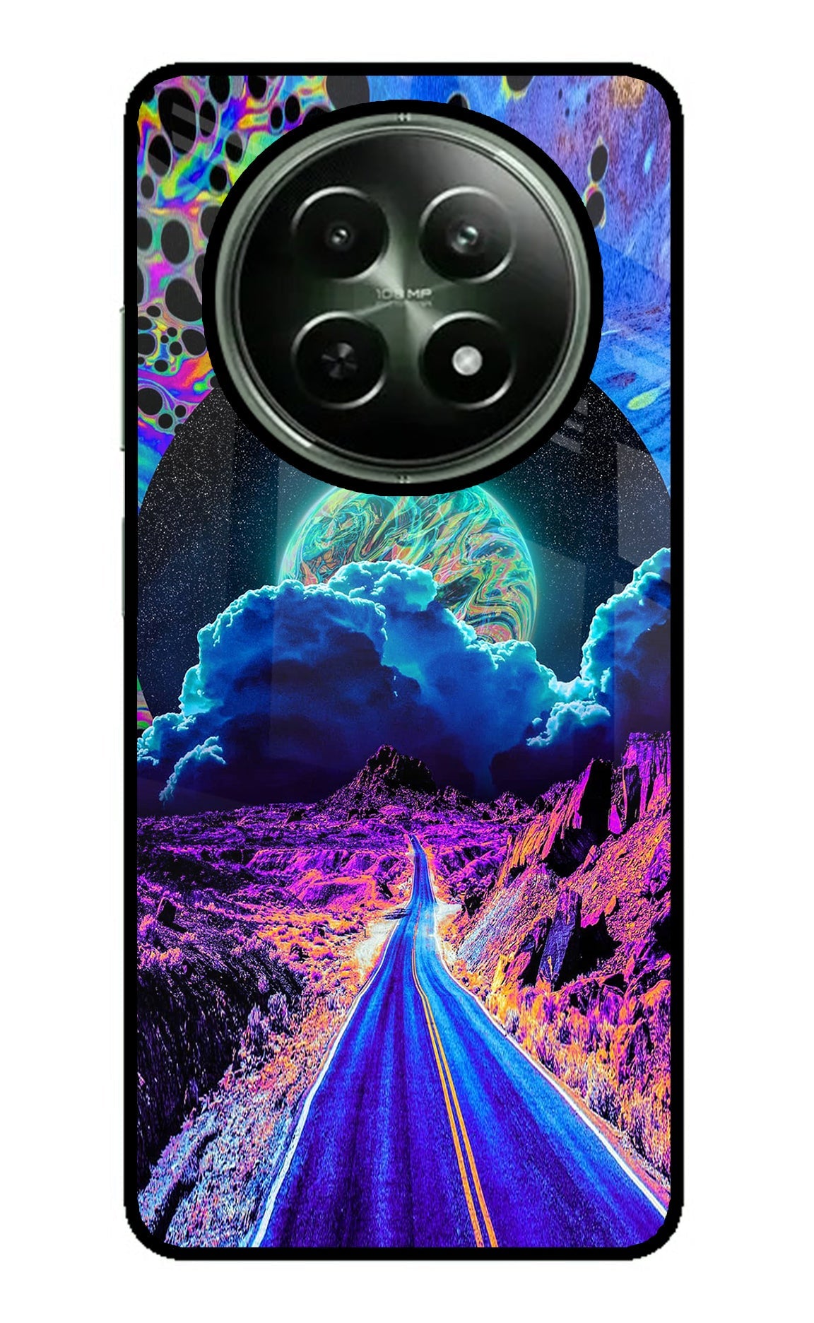Psychedelic Painting Realme 12 5G Glass Case