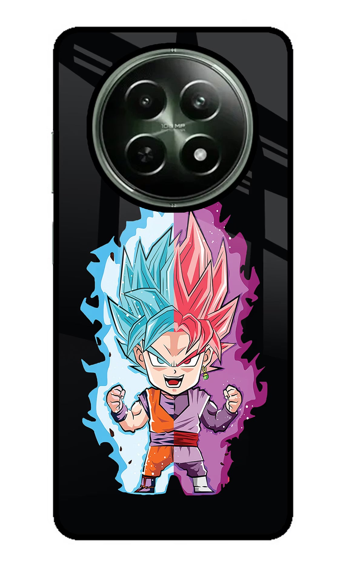 Chota Goku Realme 12 5G Glass Case Back Cover by Casekaro