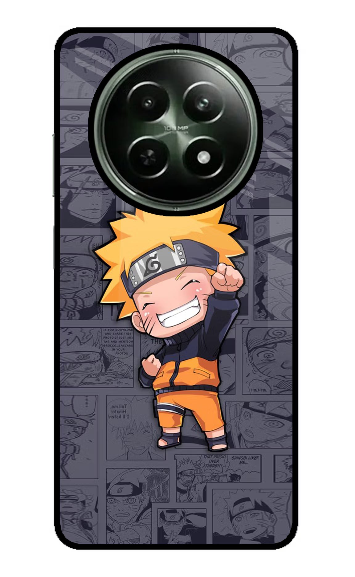 Chota Naruto Realme 12 5G Glass Case Back Cover by Casekaro