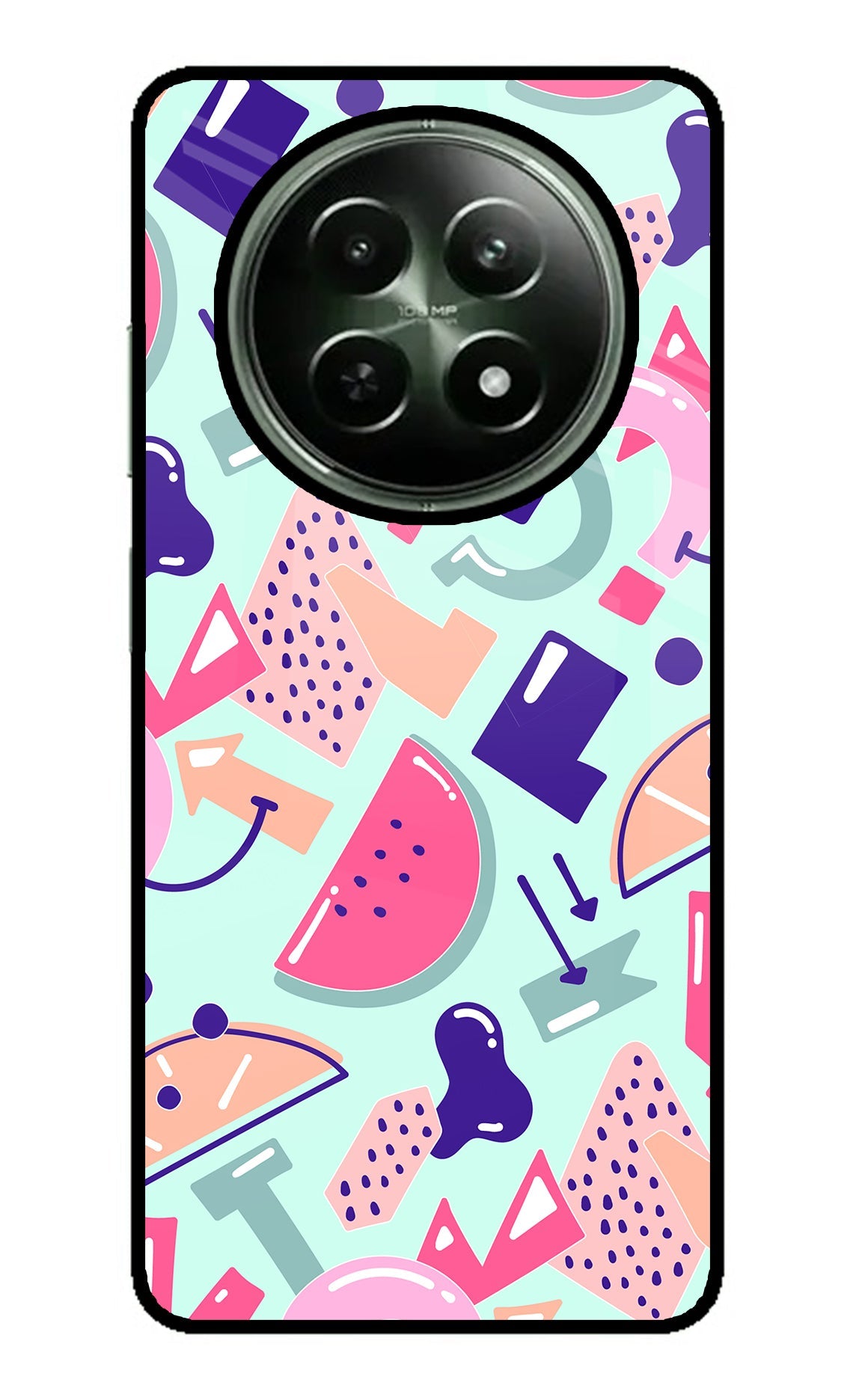 Doodle Pattern Realme 12 5G Glass Case