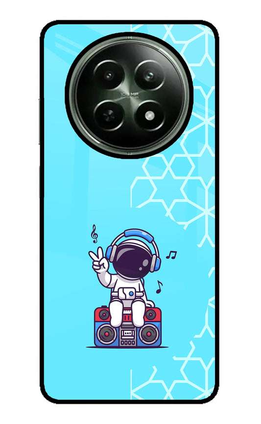 Cute Astronaut Chilling Realme 12 5G Glass Case