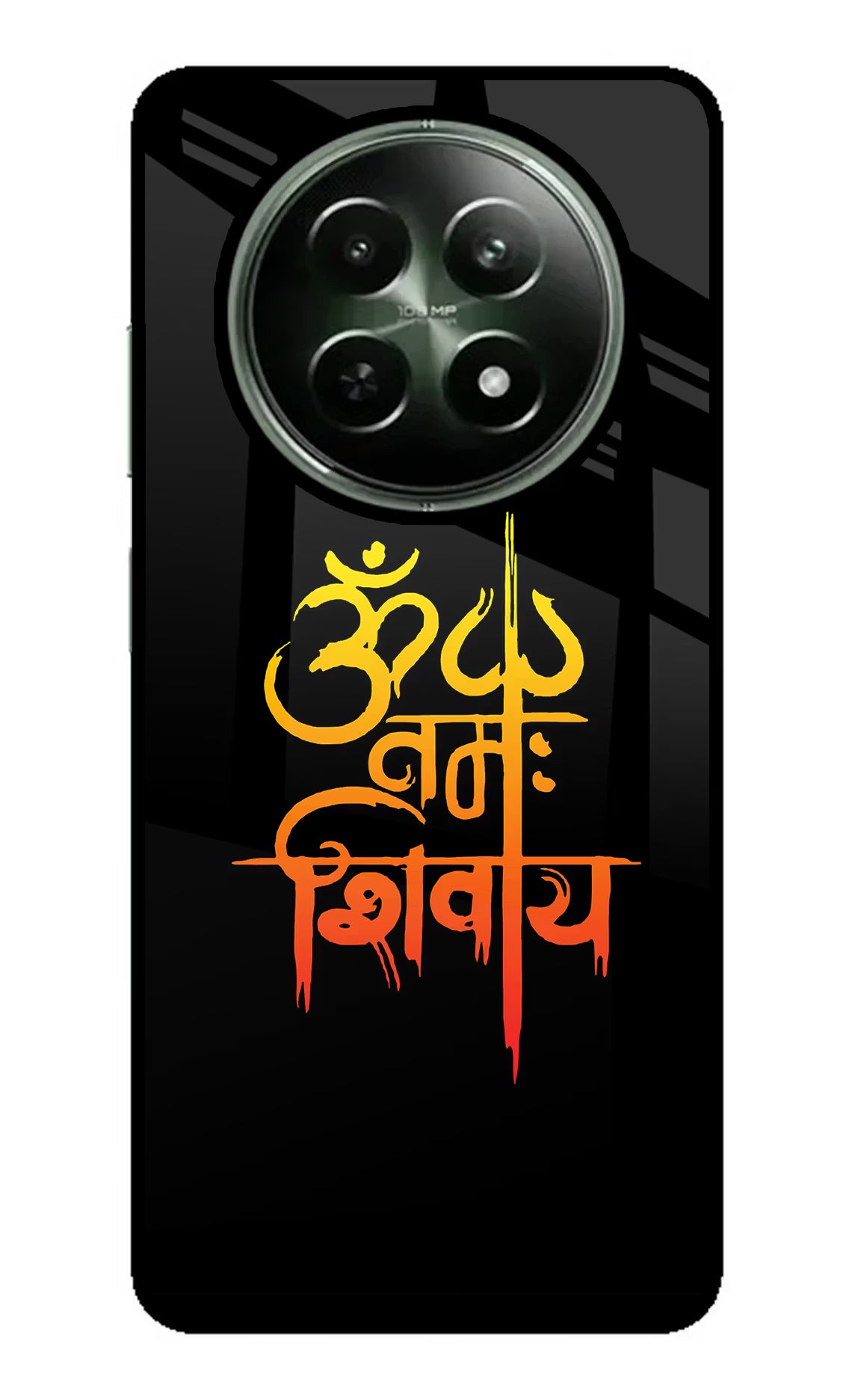 Om Namah Shivay Realme 12 5G Glass Case Back Cover by Casekaro