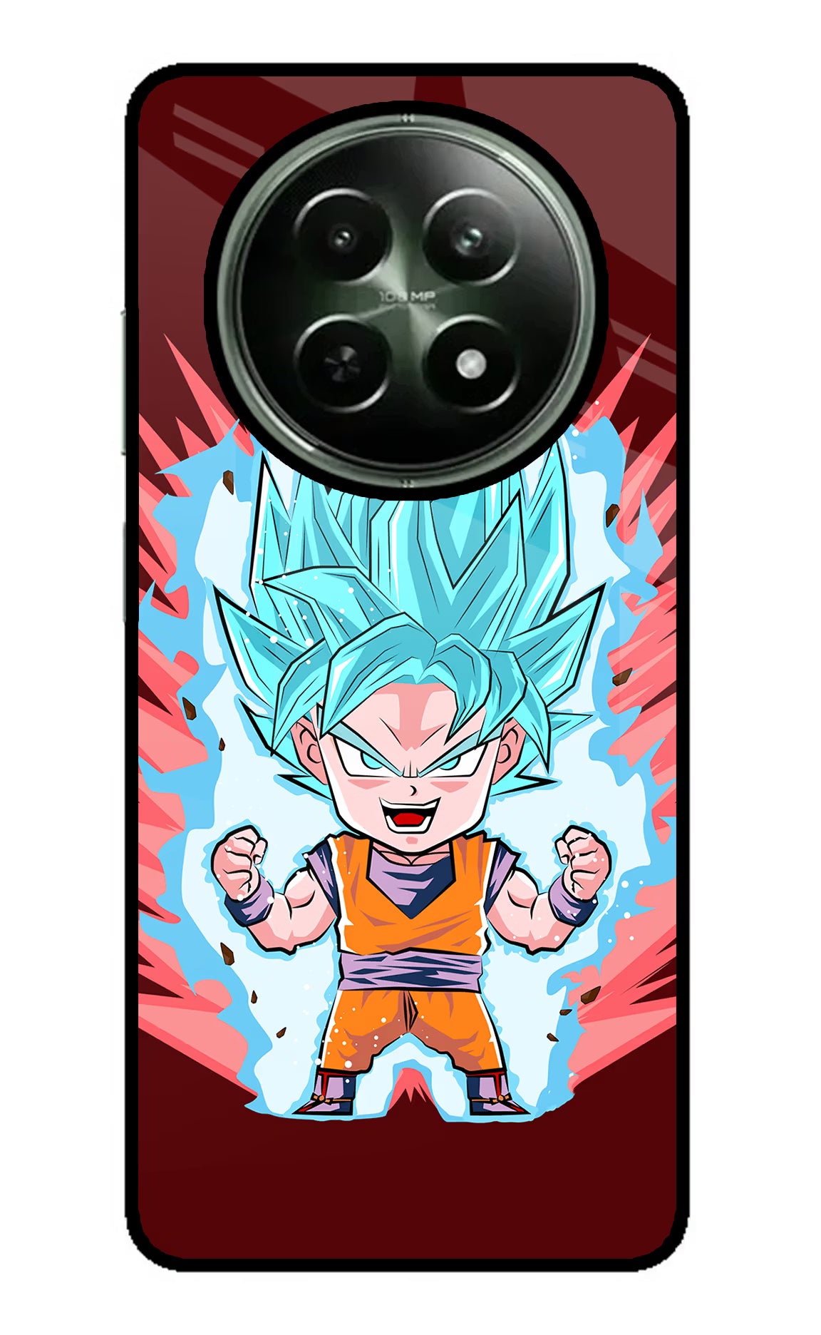 Goku Little Realme 12 5G Glass Case Back Cover by Casekaro
