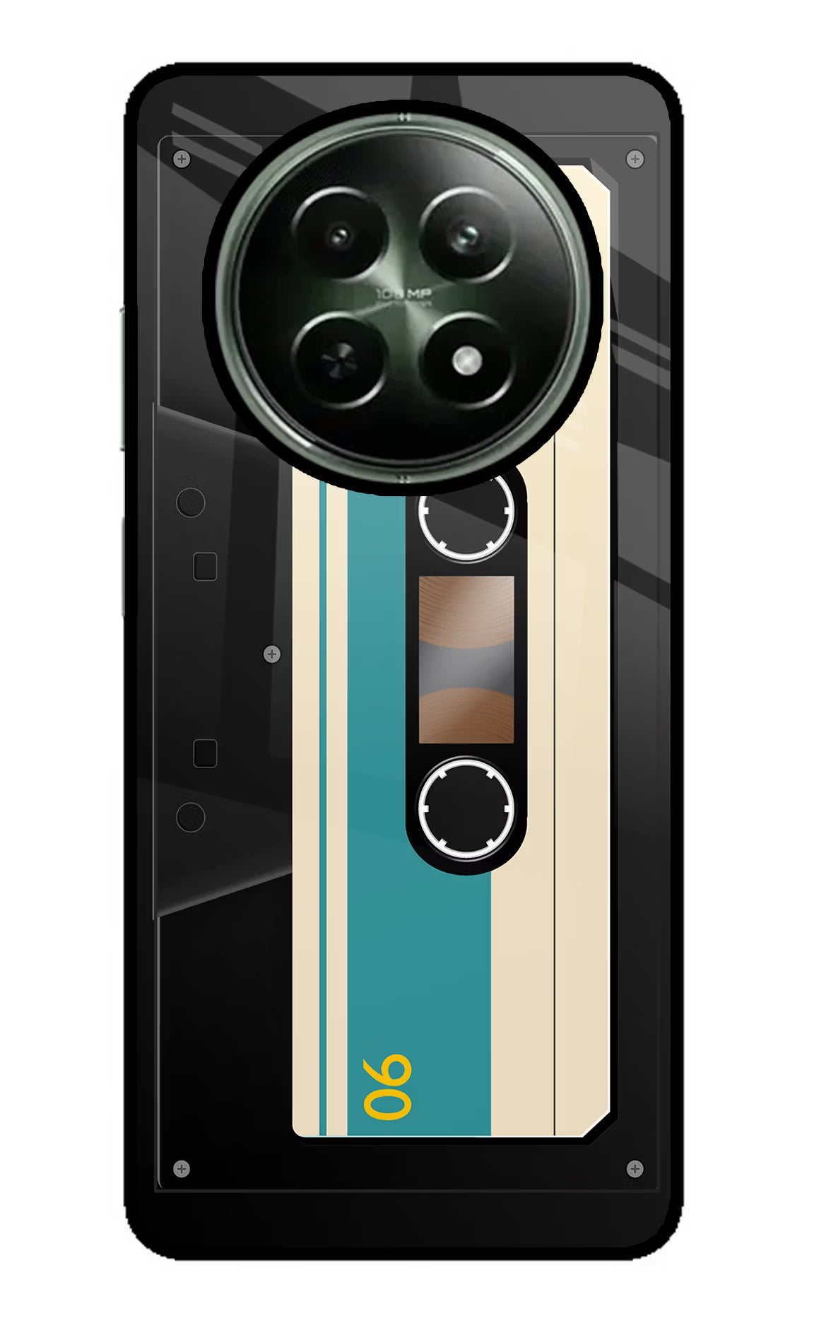 Cassette Realme 12 5G Glass Case Back Cover by Casekaro