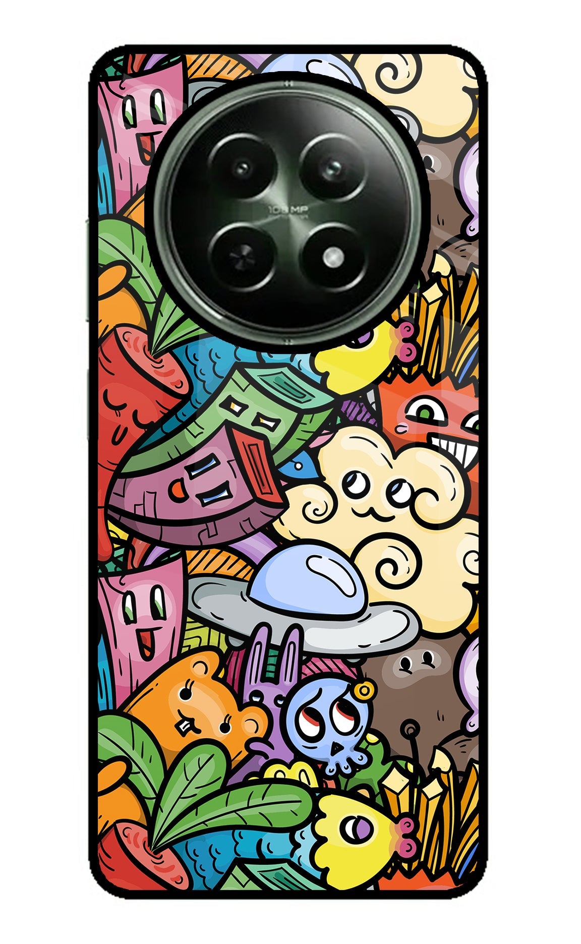 Veggie Doodle Realme 12 5G Glass Case