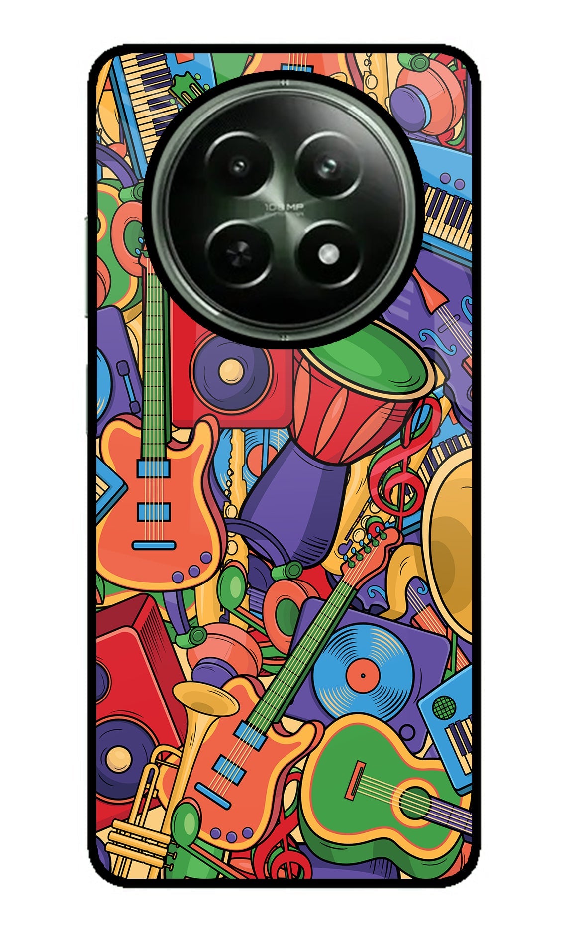 Music Instrument Doodle Realme 12 5G Glass Case