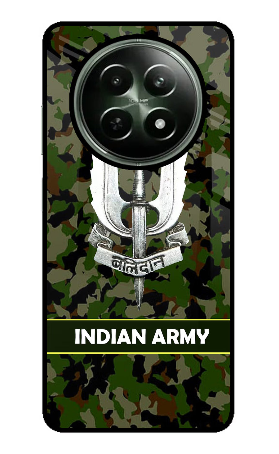 Balidan Indian Logo Realme 12 5G Back Cover, Metal case