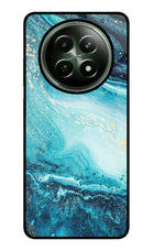 Blue Glitter Marble Realme 12 5G Glass Case