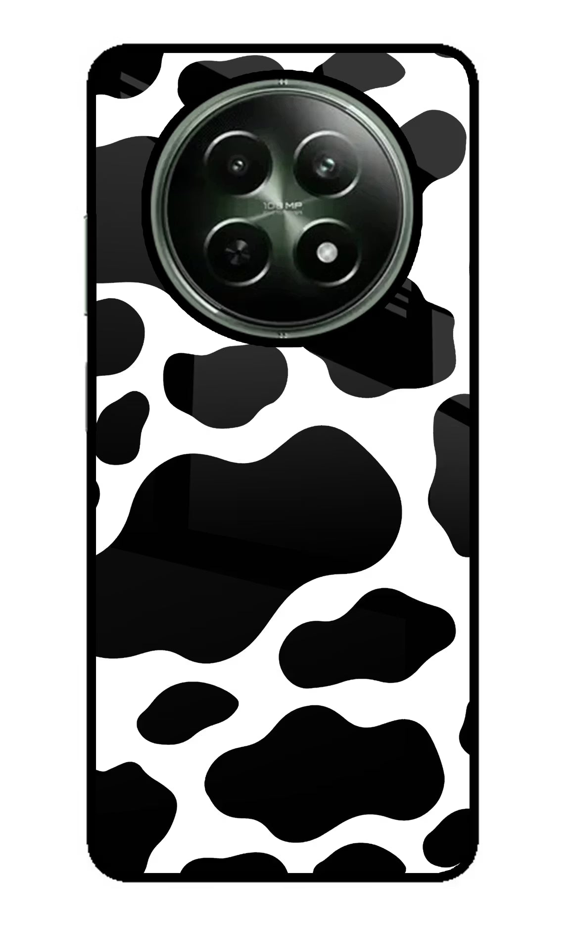 Cow Spots Realme 12 5G Glass Case Back Cover by Casekaro