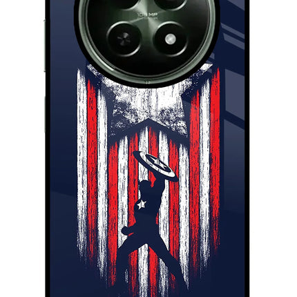 Captain America Marvel Art Realme 12 5G Glass Case