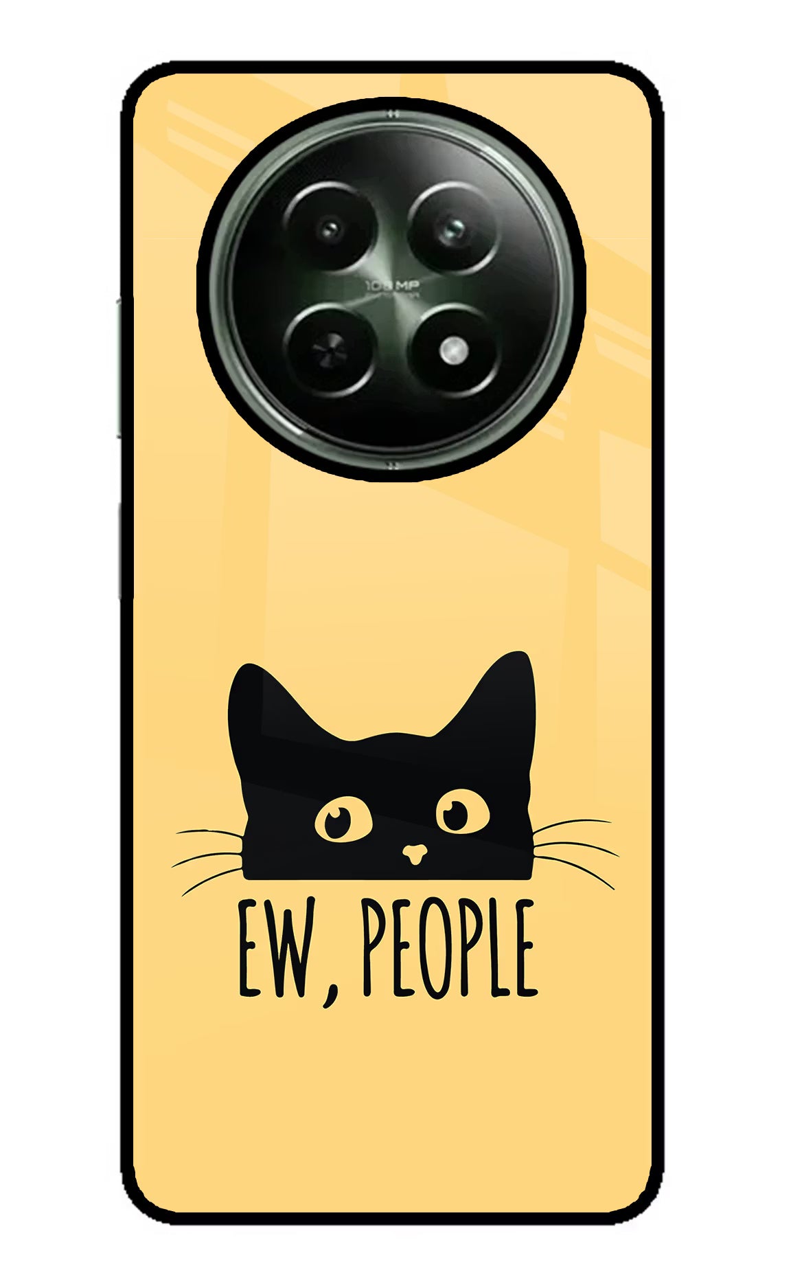 Ew People Catitude Realme 12 5G Glass Case Back Cover by Casekaro