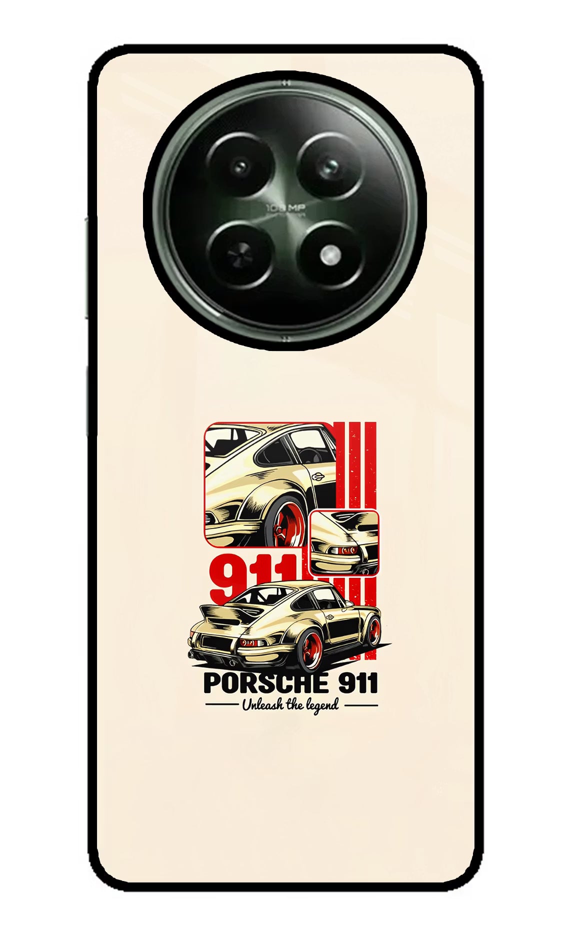 Classic Porsche 911 Realme 12 5G Glass Case Back Cover by Casekaro