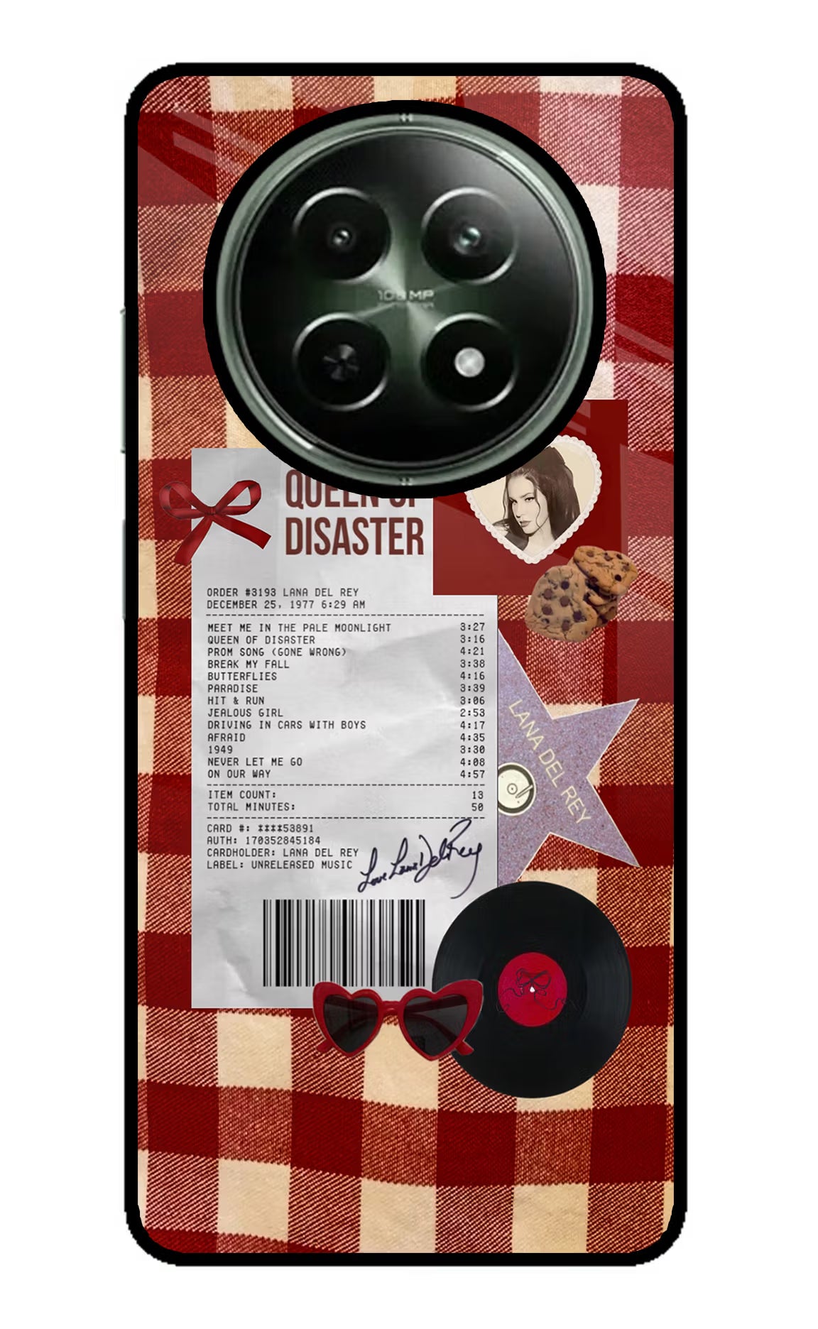 Queen of Disaster Realme 12 5G Glass Case Back Cover by Casekaro