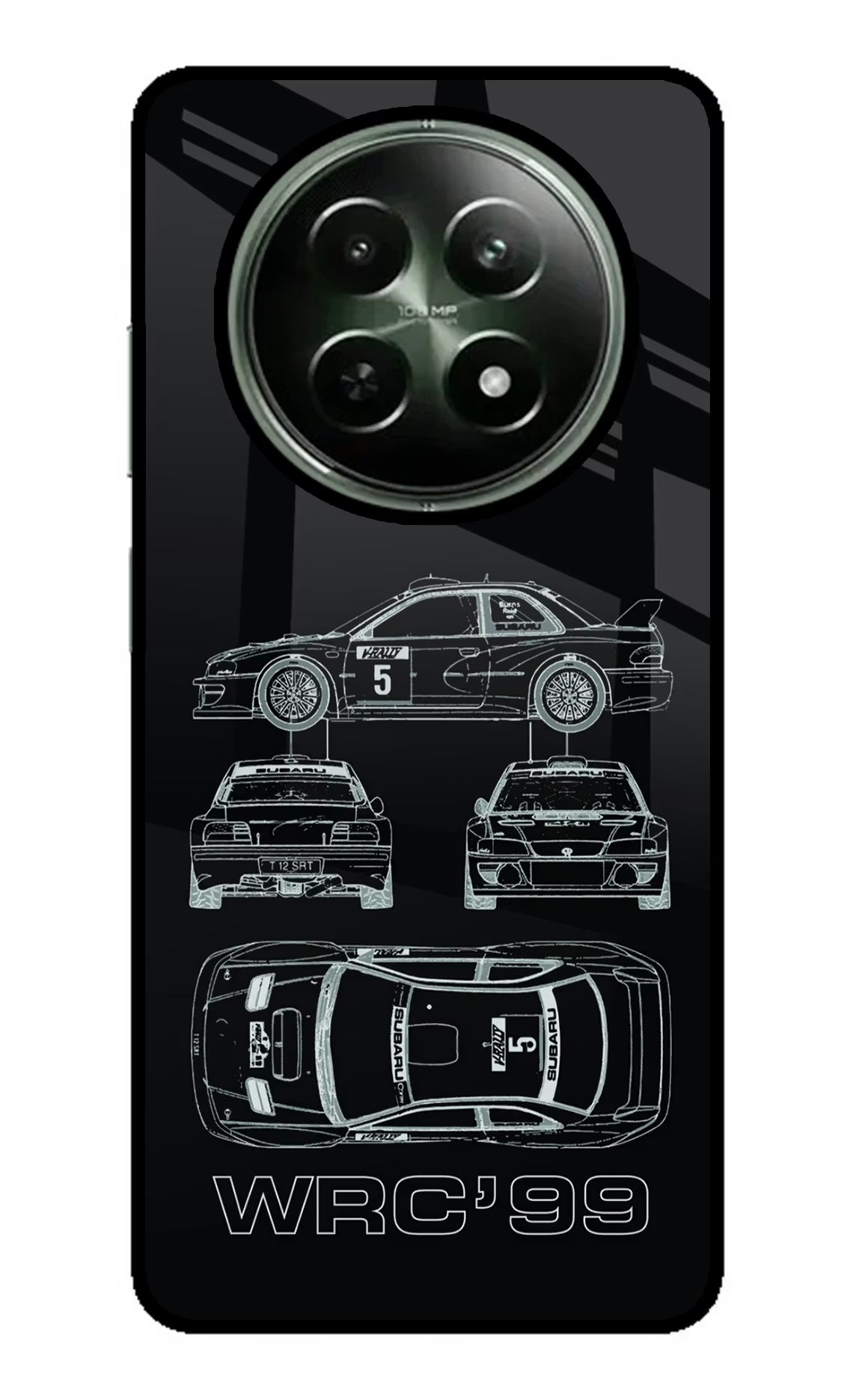 WRC'99 Realme 12 5G Glass Case Back Cover by Casekaro