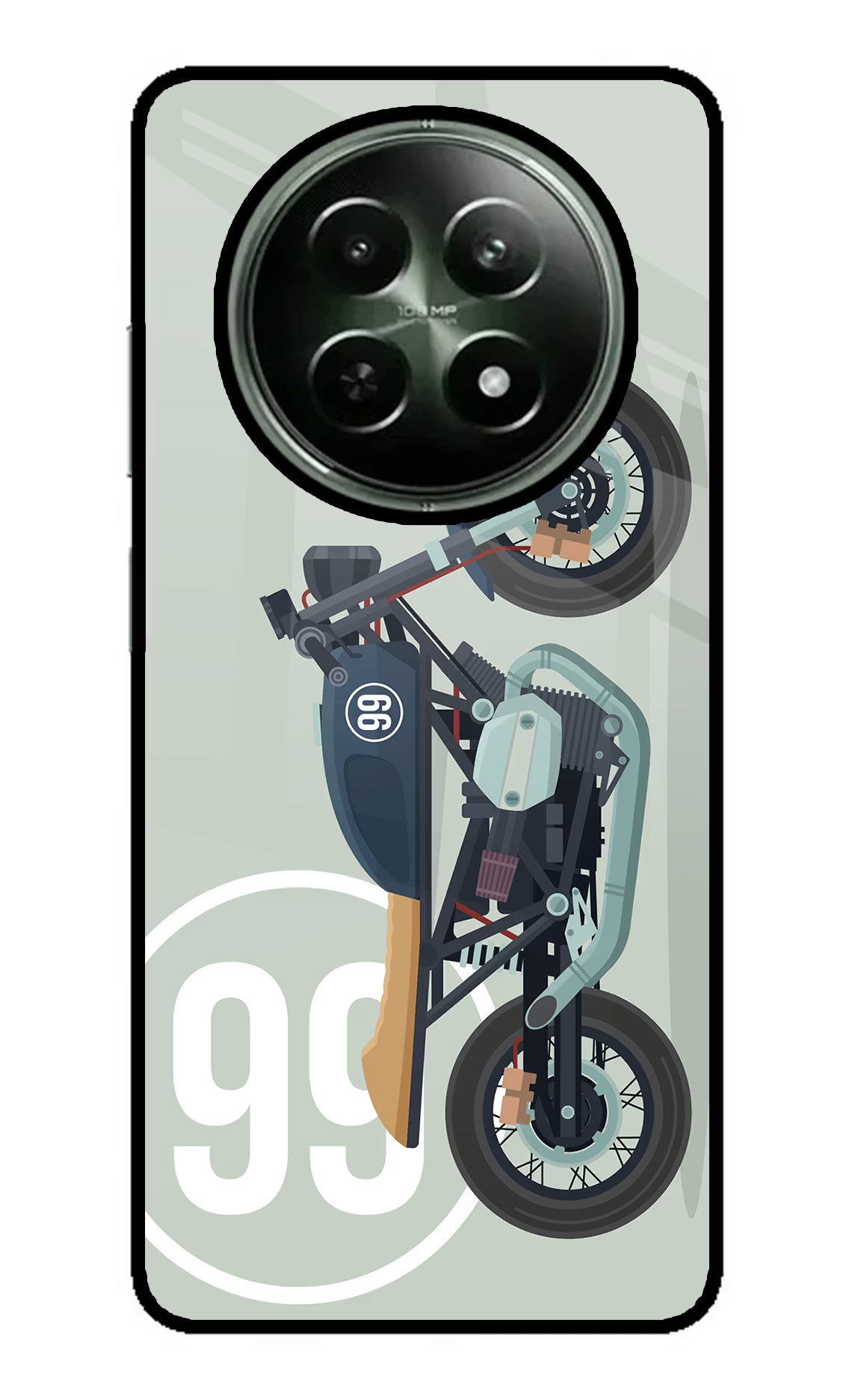 Classic Cafe Racer 99 Realme 12 5G Glass Case Back Cover by Casekaro