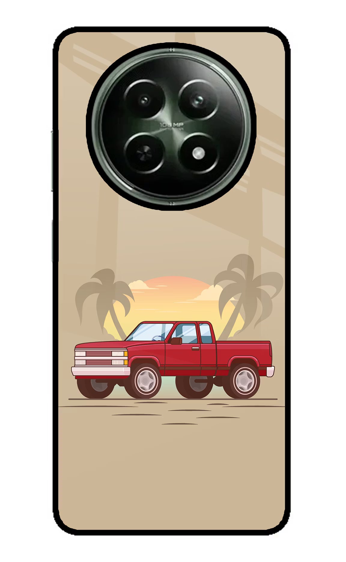 Desert Classic Drive Realme 12 5G Glass Case Back Cover by Casekaro