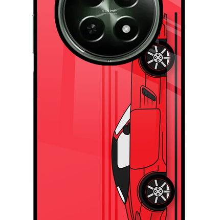 Red Velocity Realme 12 5G Glass Case