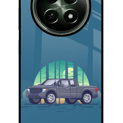 Retro Garage Vibe Realme 12 5G Glass Case